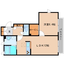 二上駅 徒歩2分 1階の物件間取画像